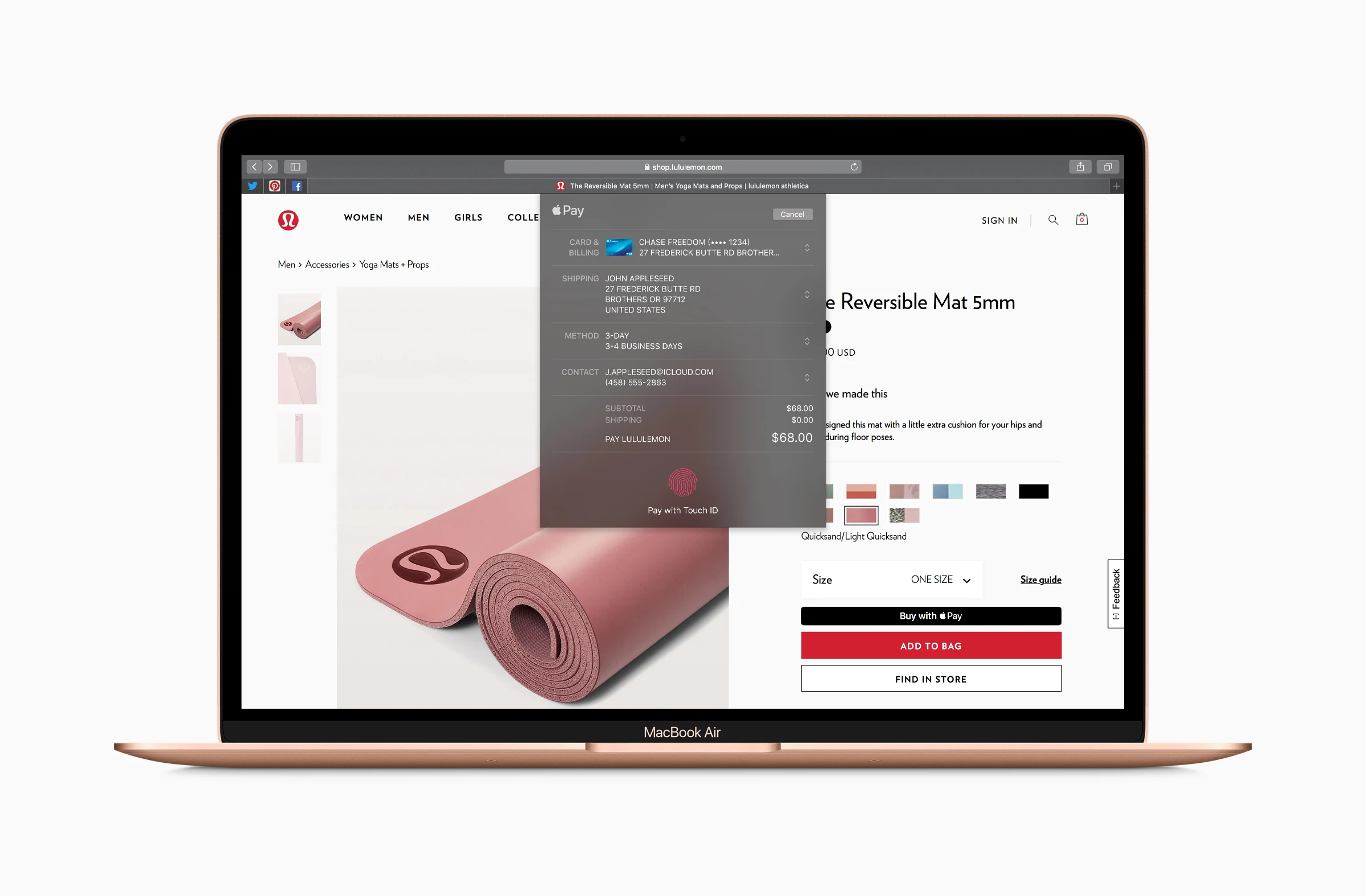 Клавиша Touch ID на MacBook Air Retina 2018 года
