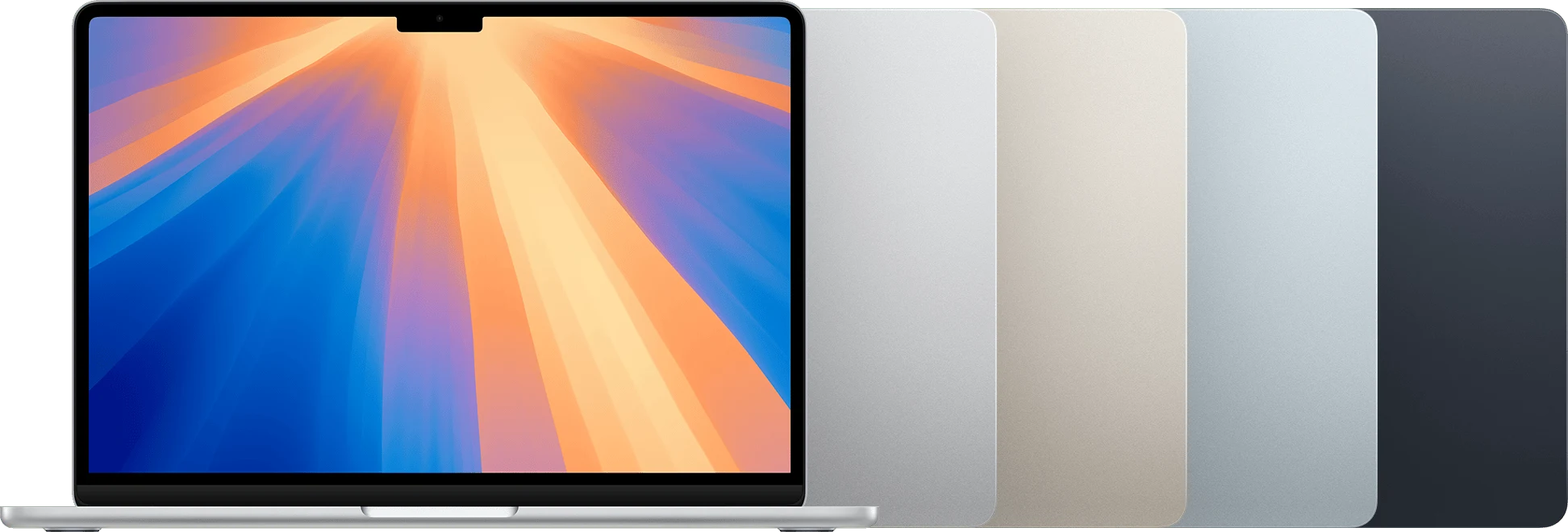 Четыре отделки Air M4 13 дюймов 2025 в официальной иллюстрации Apple Support