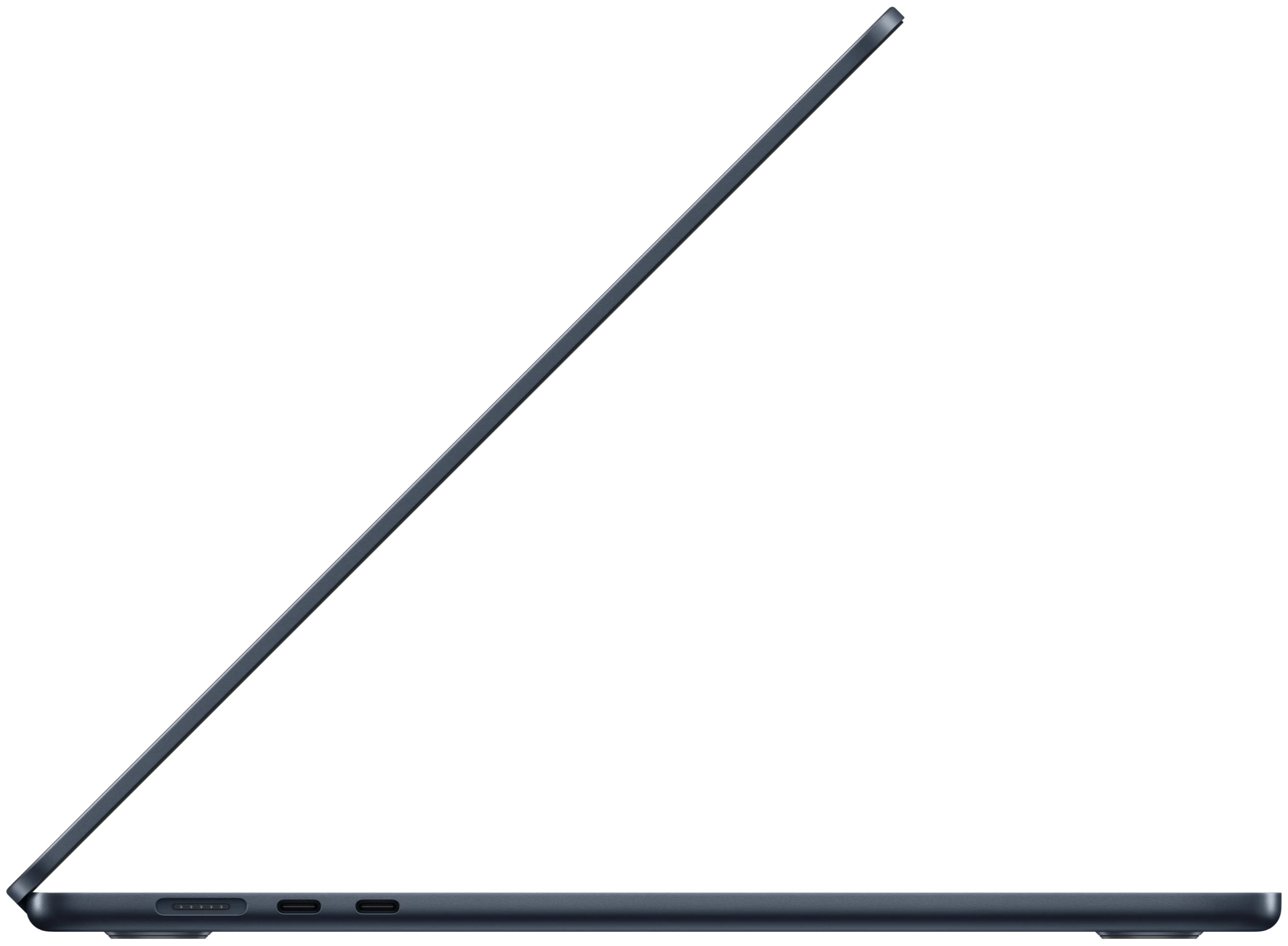 Тонкий боковой профиль 15-дюймового MacBook Air M2